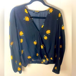 Madewell Floral Wrap Top